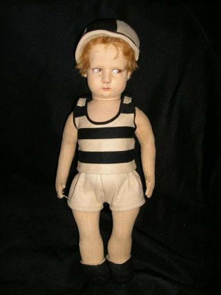 Rare Early Lenci Boy Sports Figure " The Rower " Model 300 17 Inches