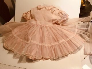 1950’s Pink Baby Dress With Voile Pinafore