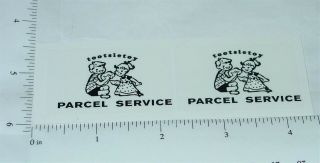 Tootsietoy Parcel Delivery Service Van Sticker Set Tt - 006