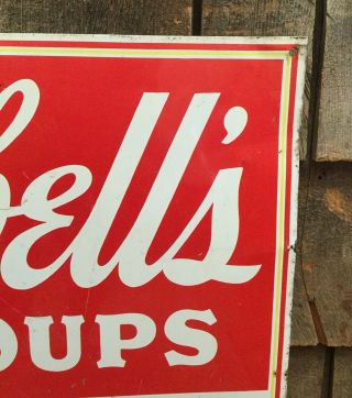 Vintage CAMPBELL’S Soups Advertising Metal Sign Country Store Display 22”X17” 3