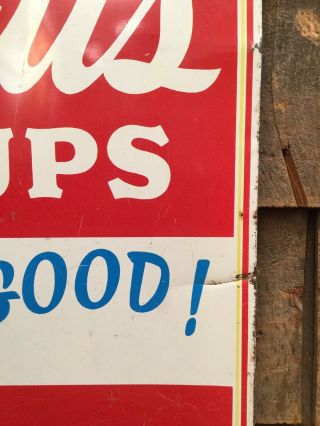 Vintage CAMPBELL’S Soups Advertising Metal Sign Country Store Display 22”X17” 7