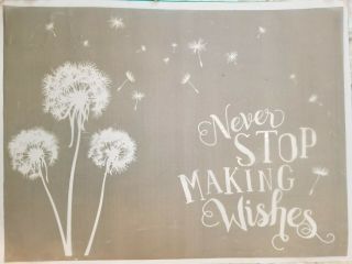 Gently Rare Making Wishes Chalk Couture Transfer Adhesive Stencil Size E