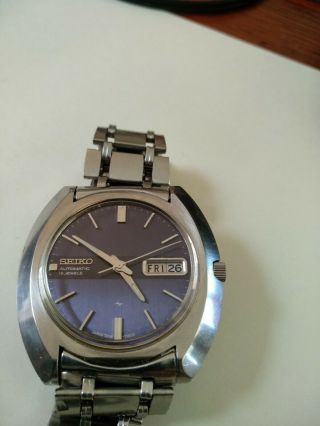 Rare Vintage Seiko 7006 - 7080 Blue Dial Automatic Gents.  All