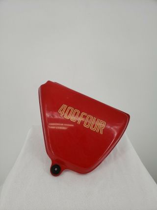 Vintage Oem 75 76 77 Cb400 Cb400f Sport 400 Four Right Rh Side Cover - Red