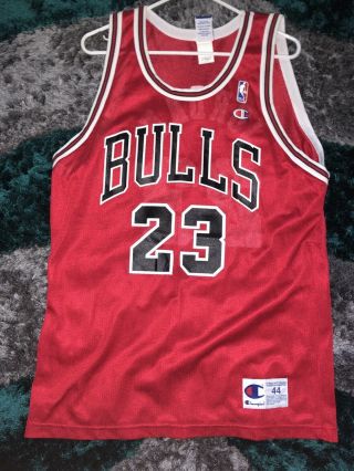 Vintage Champion Michael Jordan Chicago Bulls Jersey Sz 44