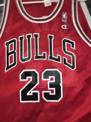 Vintage Champion Michael Jordan Chicago Bulls Jersey Sz 44 2