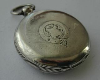 ANTIQUE ELGIN NATIONAL WATCH CO.  USA,  ENGLISH STERLING SILVER POCKET WATCH c1878 4
