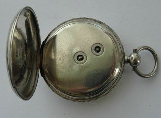 ANTIQUE ELGIN NATIONAL WATCH CO.  USA,  ENGLISH STERLING SILVER POCKET WATCH c1878 6