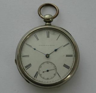 Rare Antique,  American,  E.  Howard & Co,  Boston Usa,  Silver Cased Pocket Watch,
