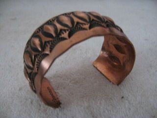 Vintage,  Navajo Copper Cuff Bracelet By Renown Artist Emerson Bill