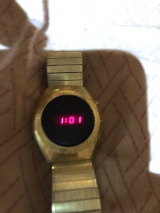 Timex SSQ Vintage digital Led Watch Rare Great Shape 5