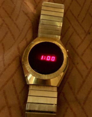 Timex SSQ Vintage digital Led Watch Rare Great Shape 6