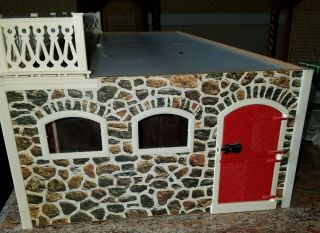 Vintage Rare Lundby Sweden Dollhouse Stockholm Stable Basement Ext W/ Cover 1:16 3