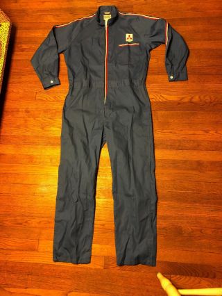 Vintage 80s MITSUBISHI Factory Mechanic Suit Coveralls RARE JAPAN Adult Medium 2