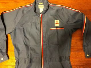 Vintage 80s MITSUBISHI Factory Mechanic Suit Coveralls RARE JAPAN Adult Medium 3