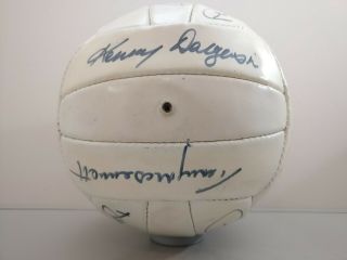 Vintage Football [mitre?] Signed By 1977 - 78 Liverpool Fc Players (15 Signatures)