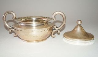 Us Sterling Silver Covered Sugar Bowl Dolores Pattern By Shreve & Co.  (cwo)