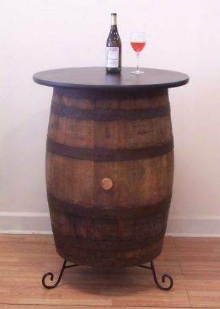 Vintage White Oak Barrel Table - Wine Tasting - Bistro - Bar - Pub - Home