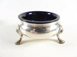 VERY RARE SET OF ANTIQUE SILVER OPEN SALTS DATED 1750 BY EDWARD WOOD REF 33/1 2