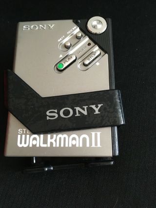 Vintage Sony Wm - 2 Stereo Walkman Cassette Player Parts Only Can Not Test
