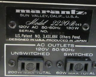 MARANTZ 2220B RARE BLACK FACE STEREO RECEIVER PERFECT SERVICED LED UPGRADE 9