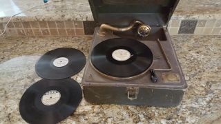 Vintage Brunswick Panatrope Wind - Up Record Player - And