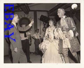 James Whale Directs Brian Aherne Olivia De Havilland Candid Vintage 4x5 Photo