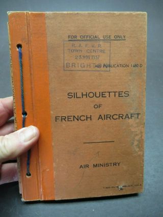 1937 British Air Ministry Publication - Silhouettes Of French Aircraft