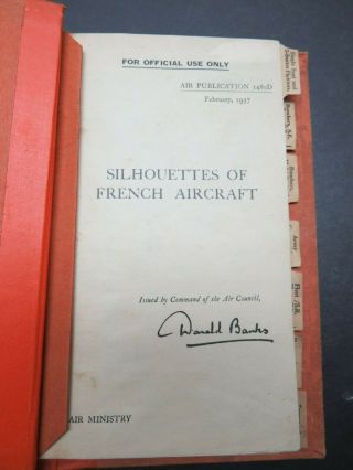 1937 British Air Ministry Publication - Silhouettes of French Aircraft 2