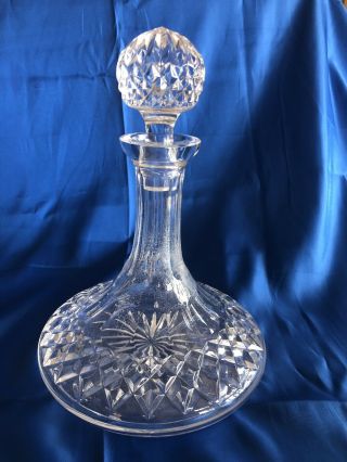 Waterford Crystal Ships Decanter Colleen Vintage Short Stem W Stopper Old