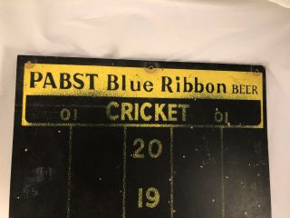 Vintage Pabst Blue Ribbon Beer Cricket Dart Scoreboard - Old Tavern Sign 2