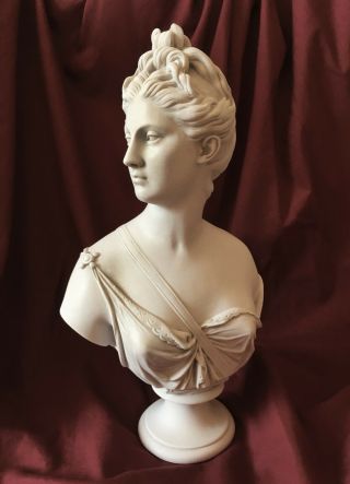 Diana Bust Statue - Goddess Of Hunting (34cm/13.  4 ") - Made In Europe