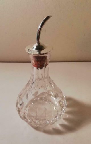 An Asprey & Co Silver & Glass Bitters / Worcester Sauce Bottle: Birmingham 1950