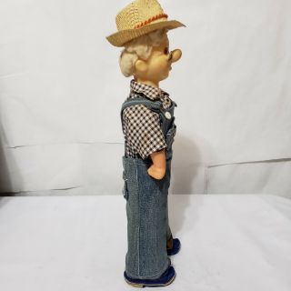 Vintage Japan Hard Plastic Doll Farmer Overalls Collectible Toys decoration 5