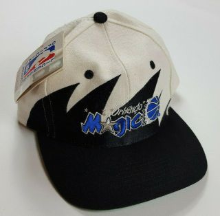 Vintage 90s Orlando Magic Nba Logo Athletic Snapback Basketball Hat Cap Rare