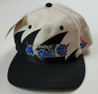 Vintage 90s Orlando Magic NBA Logo Athletic Snapback Basketball Hat Cap RARE 2