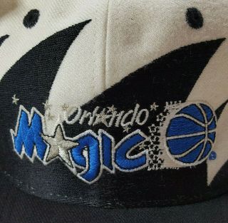 Vintage 90s Orlando Magic NBA Logo Athletic Snapback Basketball Hat Cap RARE 3