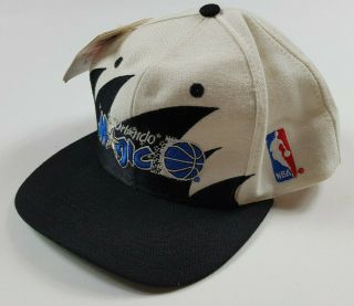 Vintage 90s Orlando Magic NBA Logo Athletic Snapback Basketball Hat Cap RARE 4