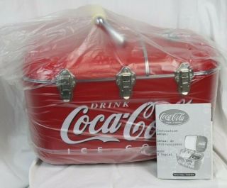 Vintage Coca Cola Retro Style 2 Sided Cooler/cd Stereo Nib L@@k