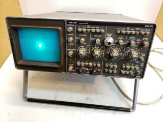 Vintage Philips Pm3267 Dual Trace,  Dual Time Base 100mhz Analog Oscilloscope