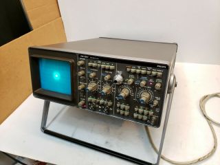 Vintage Philips PM3267 Dual trace,  Dual time base 100MHz Analog Oscilloscope 6