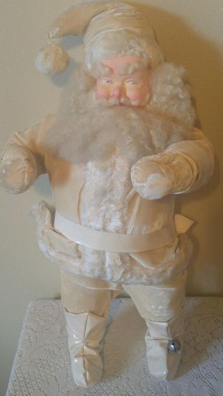 Vintage White Santa Claus 24 " Tall