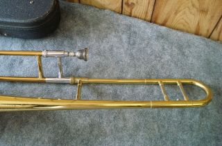 Vintage Bundy Trombone w/ Hard Shell Bundy Case - Selmer Vincent Bach Model 3