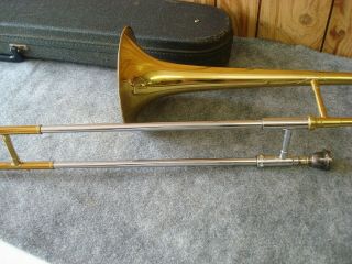 Vintage Bundy Trombone w/ Hard Shell Bundy Case - Selmer Vincent Bach Model 5