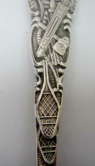 Antique Large Size Sterling Silver Spoon,  Indian Chief,  Montrose Minnesota 4