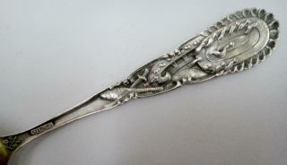 Antique Large Size Sterling Silver Spoon,  Indian Chief,  Montrose Minnesota 6