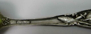 Antique Large Size Sterling Silver Spoon,  Indian Chief,  Montrose Minnesota 8