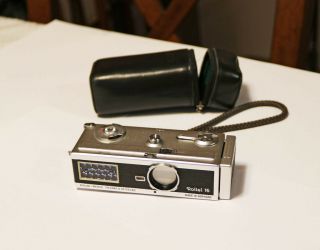 Vintage Franke & Heidecke Rollei 16 Spy Camera & Case Carl Zeiss 25mm F2.  8 Lens