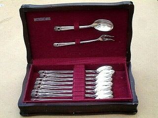 Vintage 1847 Rogers Bros Sliverplate Iced Tea Spoons Eternally Yours Lined Chest