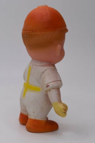Vintage Stahlwood Toy Rubber Boy Figure Baseball Player 4 1/2 